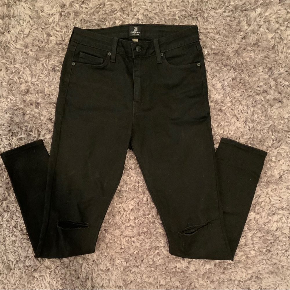 Just Black High Wasted Ripped Jeans